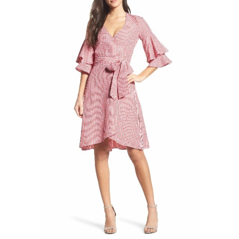 CharlesHenry Gingham Dress w bell sleeves🇺🇸